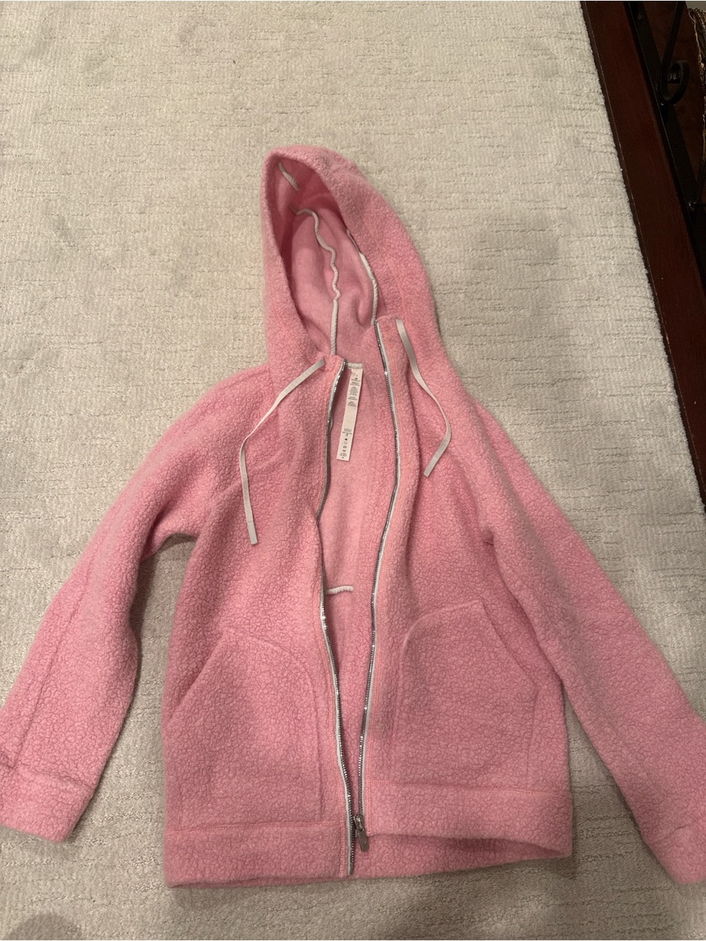lululemon athletica Pink Sherpa Zip-Up Hoodie Jacket